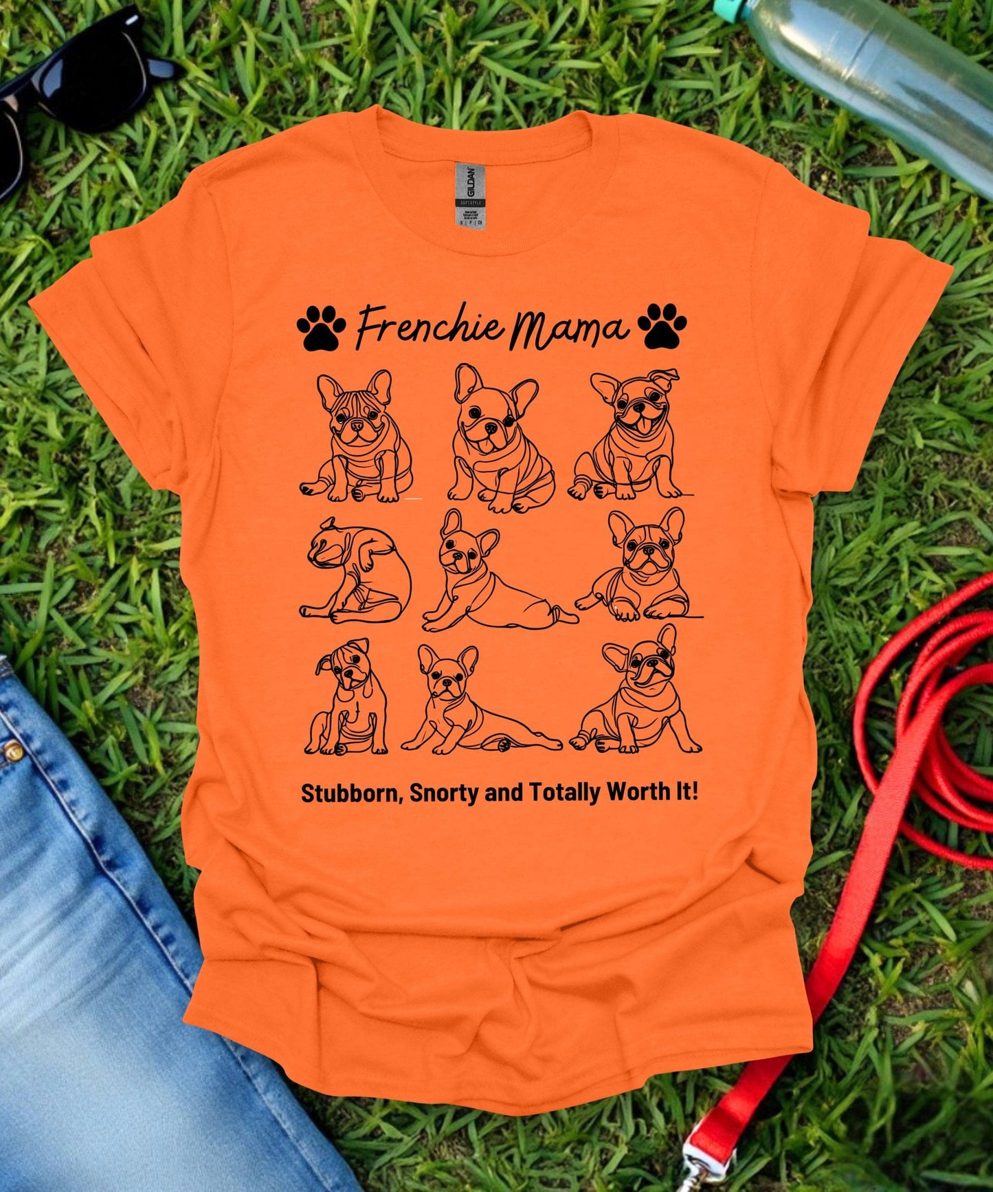 Frenchie Mama Grid T-Shirt