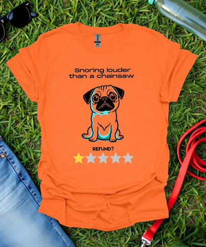 One Star Pug Review T-Shirt