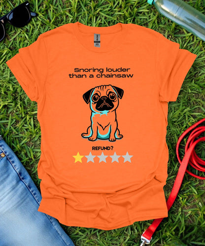 One Star Pug Review T-Shirt