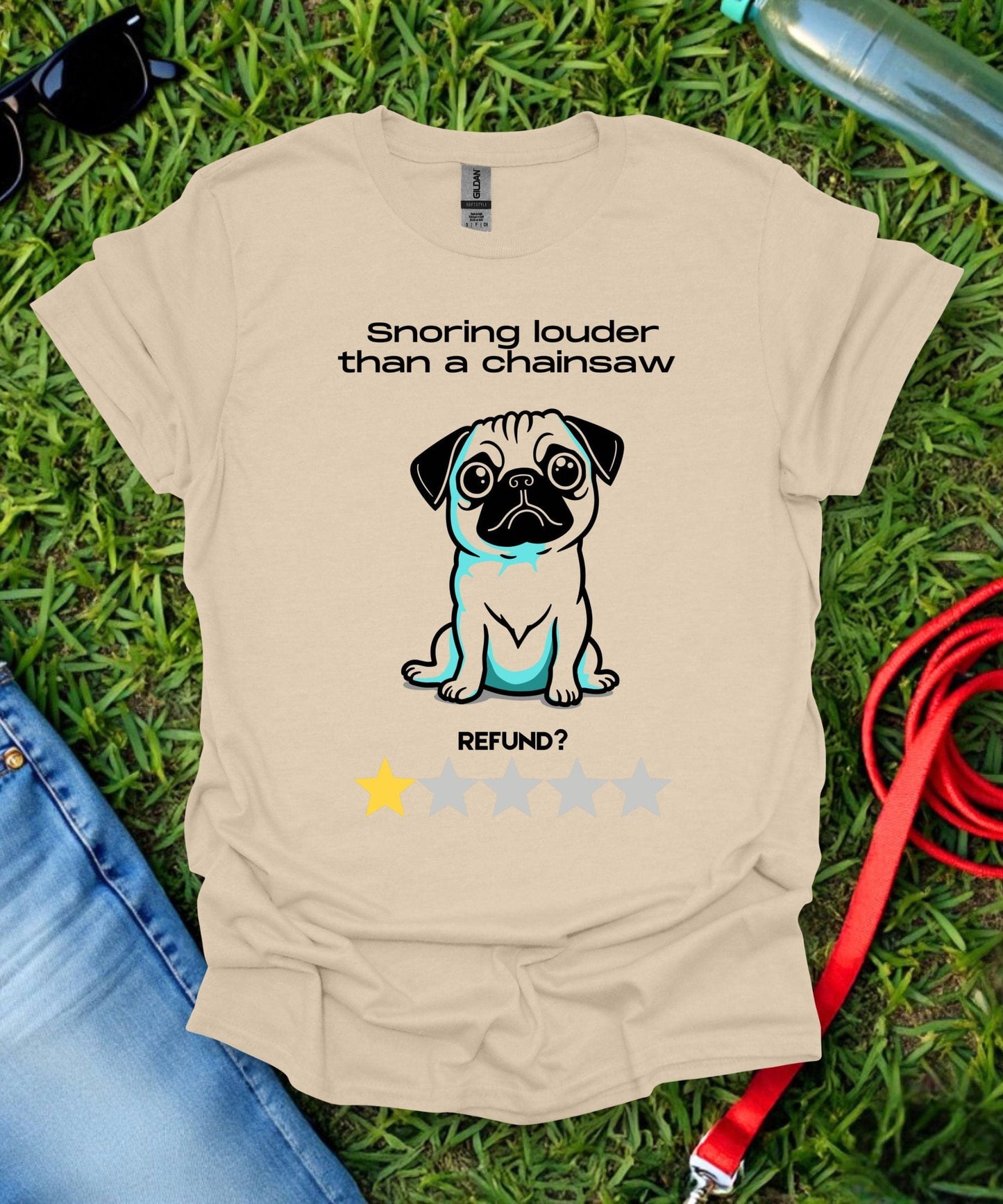 One Star Pug Review T-Shirt
