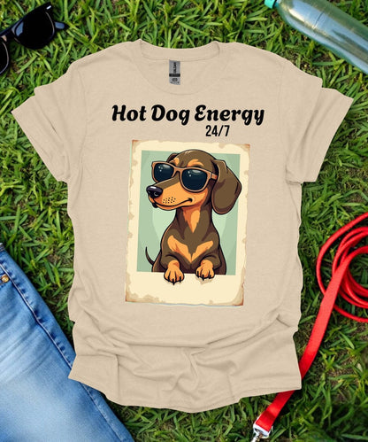 Hot Dog Energy Dachshund T-Shirt