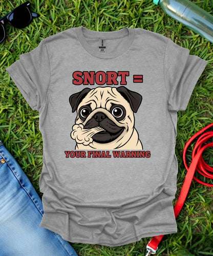Pug Warning T-Shirt