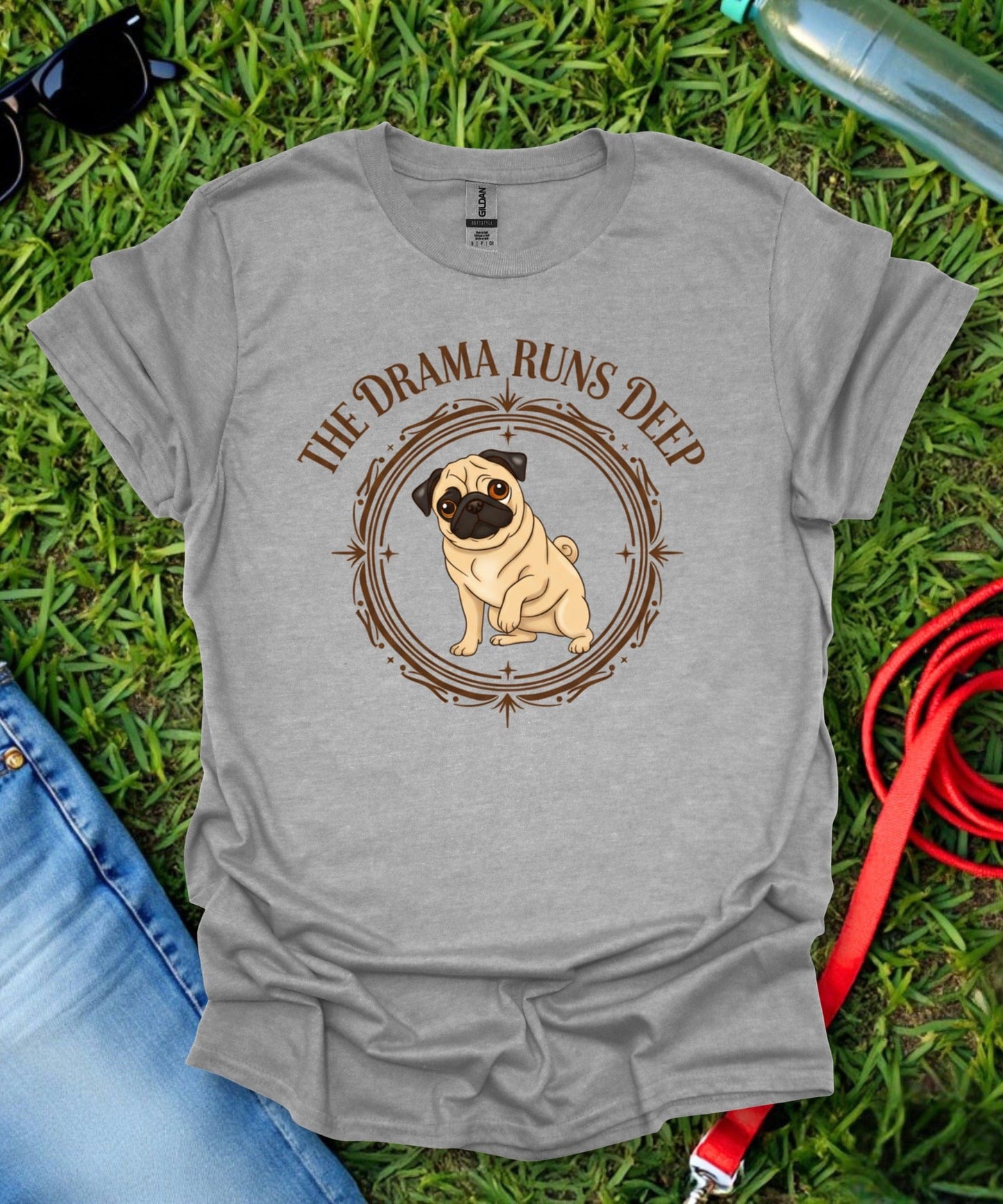 Pug Drama Runs Deep T-Shirt