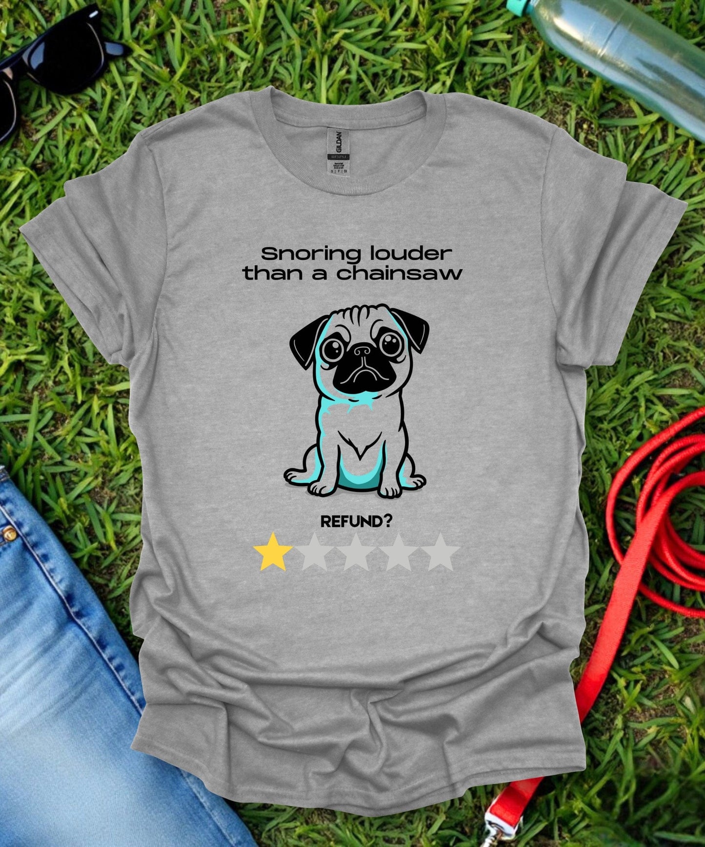 One Star Pug Review T-Shirt