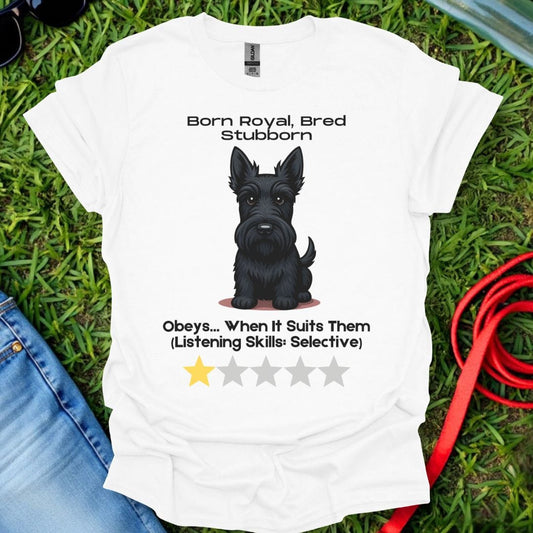 One Star Scottish Terrier Review T-Shirt