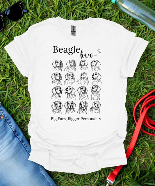 Beagle Love Grid T-Shirt