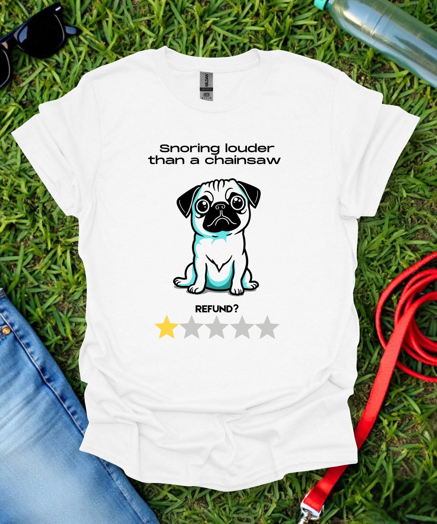 One Star Pug Review T-Shirt