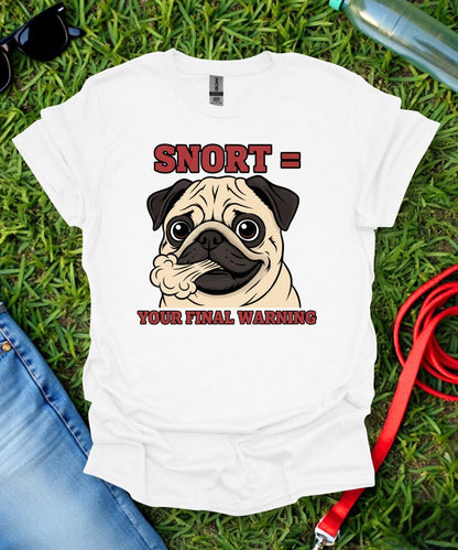 Pug Warning T-Shirt