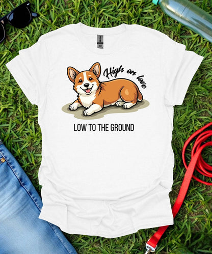High on Love Corgi T-Shirt