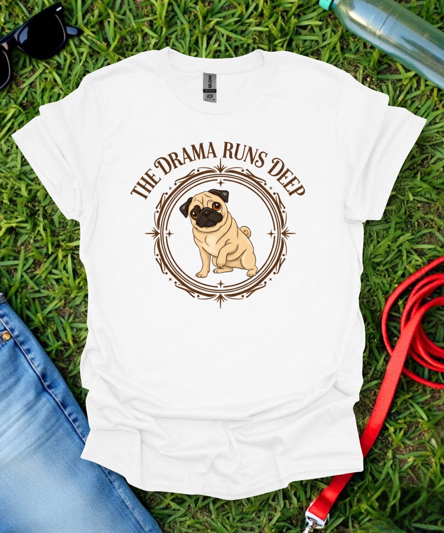 Pug Drama Runs Deep T-Shirt