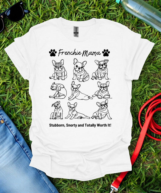 Frenchie Mama Grid T-Shirt