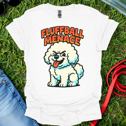 Fluffball Menace Bichon T-Shirt