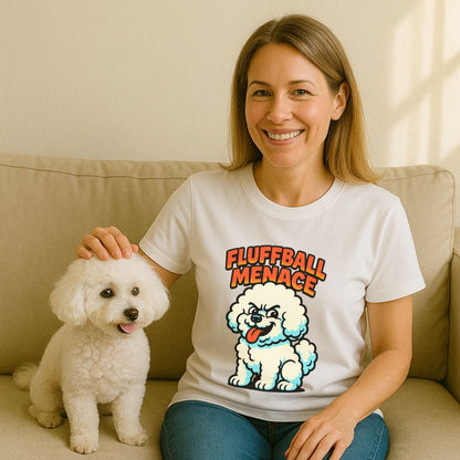 Fluffball Menace Bichon T-Shirt