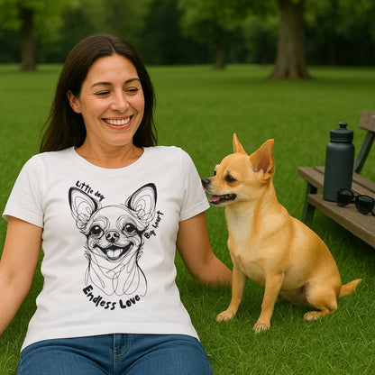 Little Dog Big Heart (Short haired Chihuahua) T-Shirt
