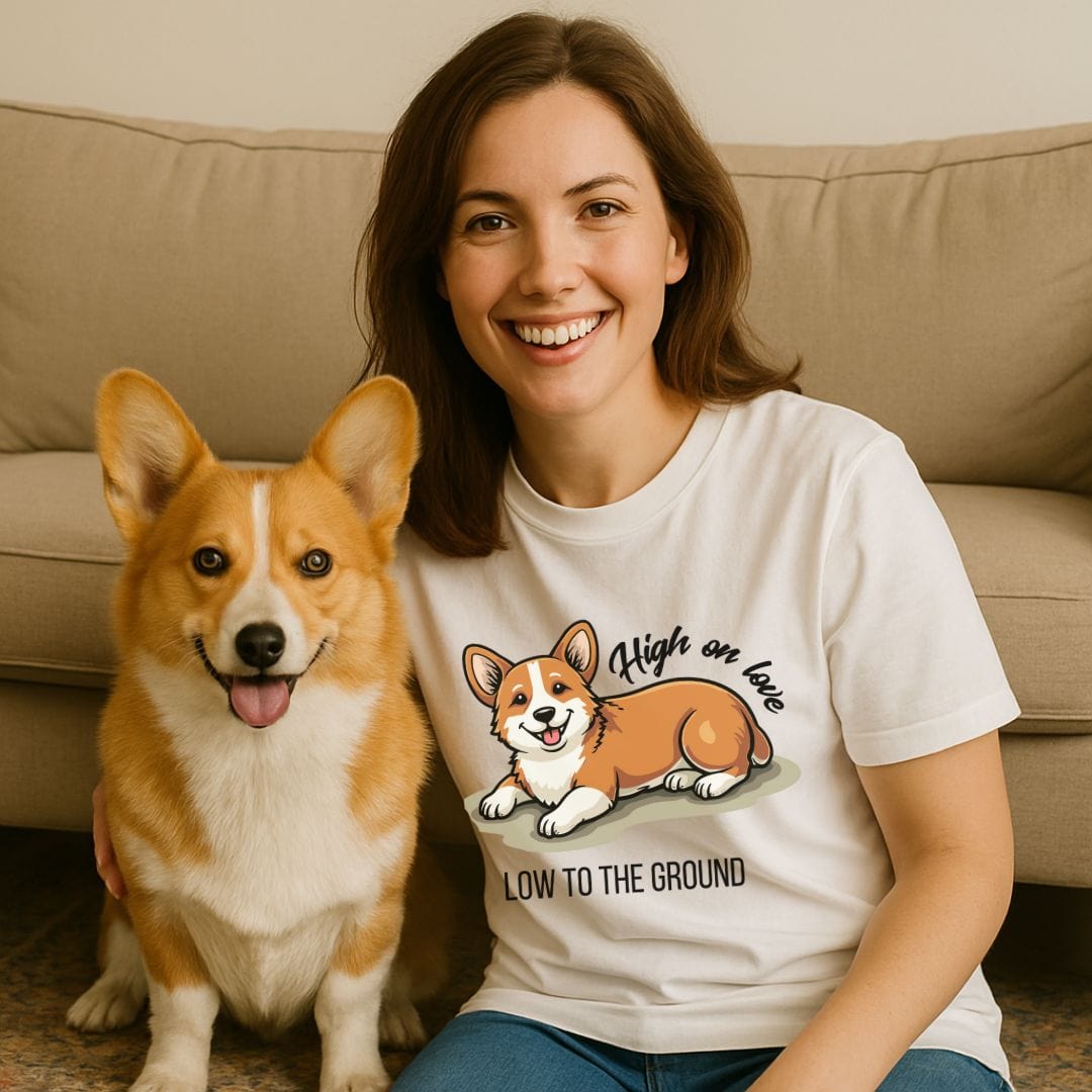 High on Love Corgi T-Shirt