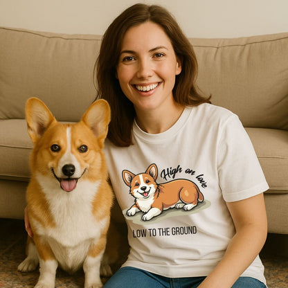High on Love Corgi T-Shirt